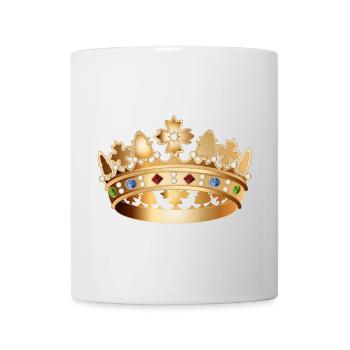 Fascinating, detailed gold-colored crown - Mug - white - Front
