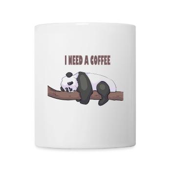 T-shirt humour café – I need a coffee - Mug blanc - blanc - Devant