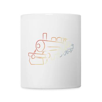 Steam locomotive drawing - Mug - white - Front