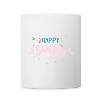 Playful Birthday Typography Celebration - Mug - white - Front