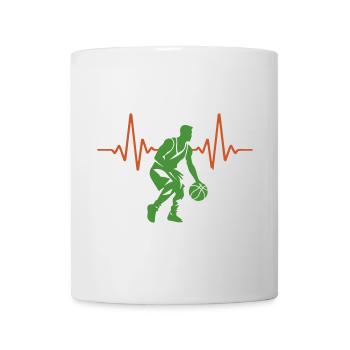 ECG Heartbeat Basketball Pulse | Couleurs changeantes - Mug blanc - blanc - Devant