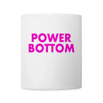 Power bottom - Mug - white - Front