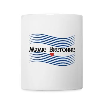 Mamie Bretonne Marinière Fête des grands-mères - Mug blanc - blanc - Devant