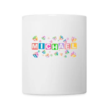 MICHAEL colourful cubes - Tasse - Weiß - Vorne