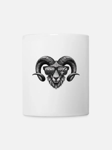 Widder Heavy Metal Konzert Illustration - Tasse - Weiß
