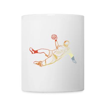Retro Handballspieler - Tasse - Weiß - Vorne