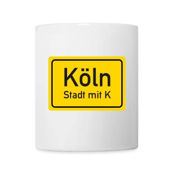 Cologne place name sign Germany - Mug - white - Front