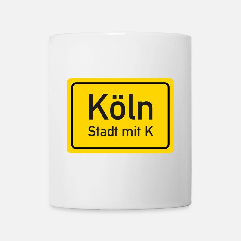 Cologne place name sign Germany - Mug - white