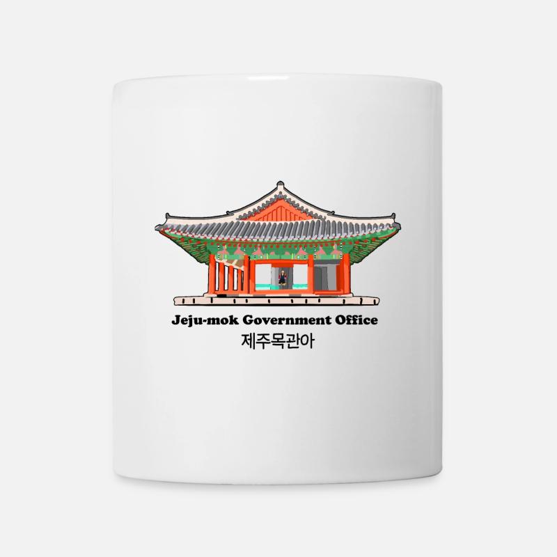 Corée du Sud, île de Jju, bureau du gouvernement de Jeju-mok - Mug blanc - blanc