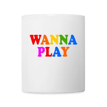 Wanna play - Tasse - Weiß - Vorne