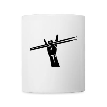 Schlagzeuger Hand Skizze - Tasse - Weiß - Vorne