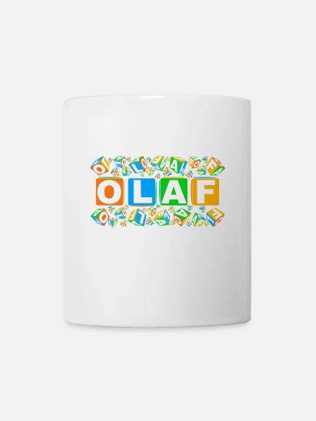OLAF colourful cubes - Tasse - Weiß