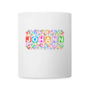 JOHANN colourful cubes - Tasse - Weiß - Vorne