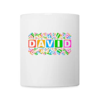 DAVID colourful cubes - Tasse - Weiß - Vorne