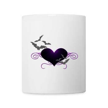 herzen, ranken, romantiker, gothic motiv - Tasse - Weiß - Vorne