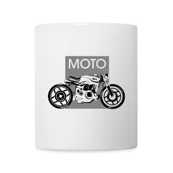 moto Motorrad Symbol Biker Logo Garage Grafik icon - Tasse - Weiß - Vorne