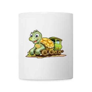 Turtle Railroad Turtle Rides Railroad - Mug - white - Front