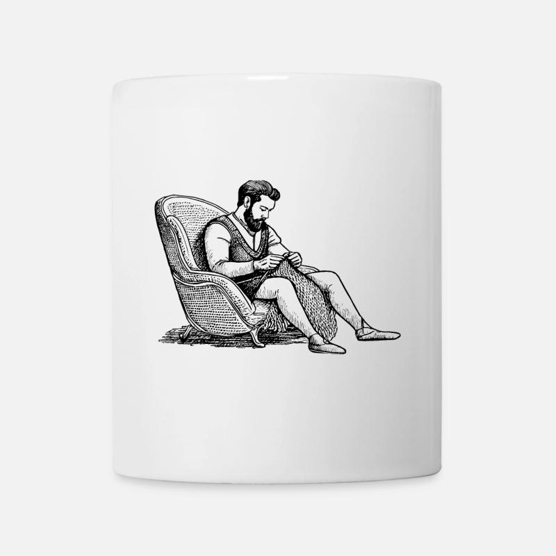Stricken Wikinger - Tasse - Weiß