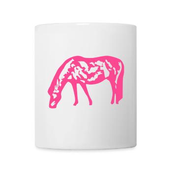 Pferd rosa pink - Tasse - Weiß - Vorne