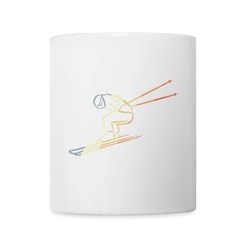 Wintersport Skizze - Tasse - Weiß - Vorne