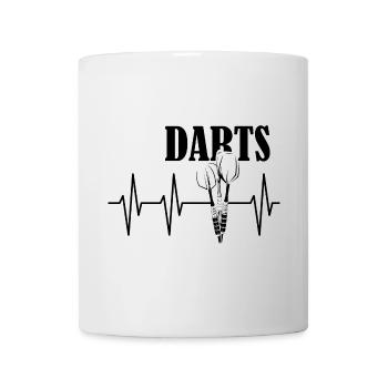 darts puls herzschlag Dart Symbol Pfeile Pfeil - Tasse - Weiß - Vorne