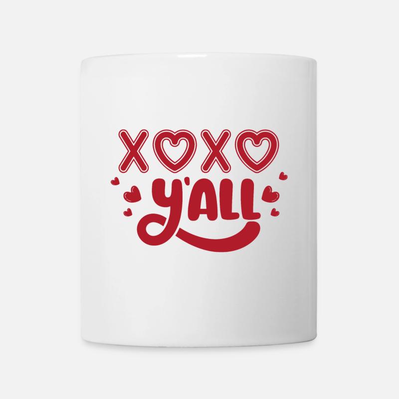 Love and Joy Heart Pattern Design - Mug - white