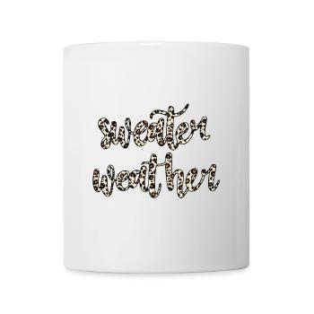 Sweater Weather – Trend Design 🐆🍂 - Tasse - Weiß - Vorne