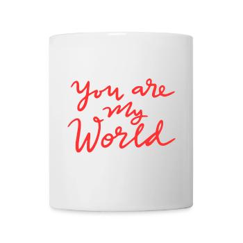 Du bist meine Welt - Tasse - Weiß - Vorne