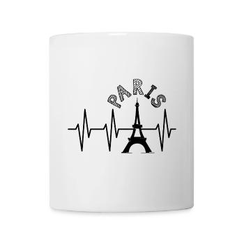pulse paris heartbeat france symbol eiffel tower - Mug - white - Front
