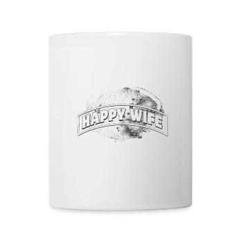 FEMME HEUREUSE Fond orageux - Mug blanc - blanc - Devant