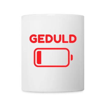 Geduld Battery Motiv - Tasse - Weiß - Vorne