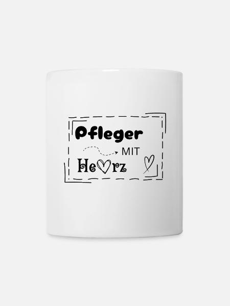 Pfleger mit Herz - Tasse - Weiß