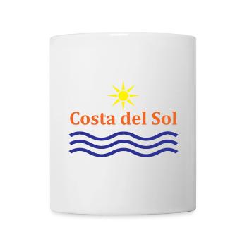 Costa del Sol Sonne und Wellen Design - Tasse - Weiß - Vorne