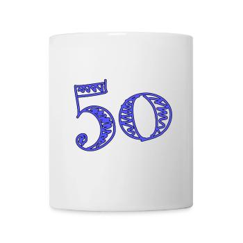 50. 50 JAHRE. 50-JÄHRIGES JUBILÄUM. 50-JÄHRIGES JUBILÄUM. - Tasse - Weiß - Vorne