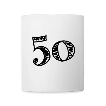 50. 50 YEARS. 50th ANNIVERSARY. 50TH ANNIVERSARY. - Mug - white - Front