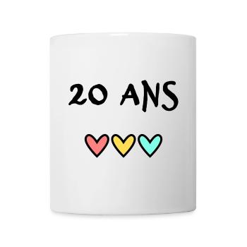 20. 20 YEARS. 20th ANNIVERSARY. 20TH ANNIVERSARY. - Mug - white - Front