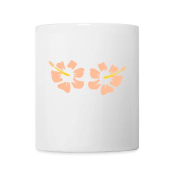Blume pastell Blume Blumen pastell Blumen Hibiskus - Tasse - Weiß - Vorne