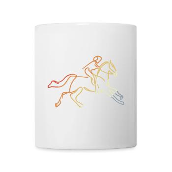 Reiter Vintage Look - Tasse - Weiß - Vorne