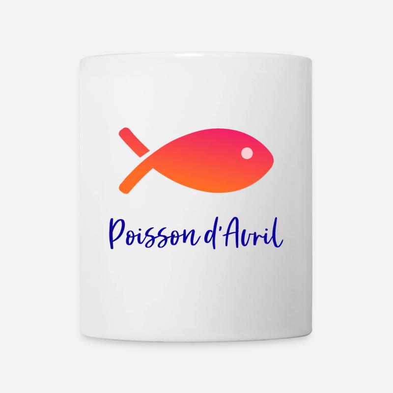 POISSON. POISSON D'AVRIL - Mug blanc - blanc