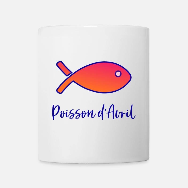 POISSON D'AVRIL - Mug blanc - blanc