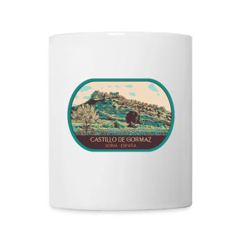 Illustration château Gormaz, Soria, Espagne - Mug blanc - blanc - Devant