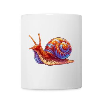 Schnecke - Tasse - Weiß - Vorne