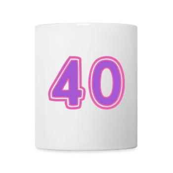 40. 40 YEARS. 40th ANNIVERSARY. 40TH ANNIVERSARY. - Mug - white - Front