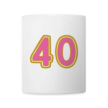 40. 40 JAHRE. 40-JÄHRIGES JUBILÄUM - Tasse - Weiß - Vorne