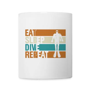eat sleep dive repeat - Tasse - Weiß - Vorne