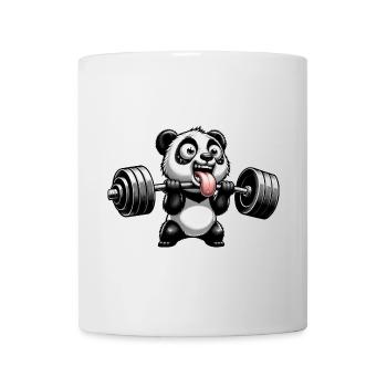 panda workout krafttraining gewichtheber lustig - Tasse - Weiß - Vorne