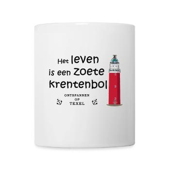Texel, Niederlande, Spruch auf niederländisch - Tasse - Weiß - Vorne