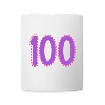 100. 100 JAHRE. 100-JÄHRIGES JUBILÄUM. GEBURTSTAG 100 - Tasse - Weiß - Vorne