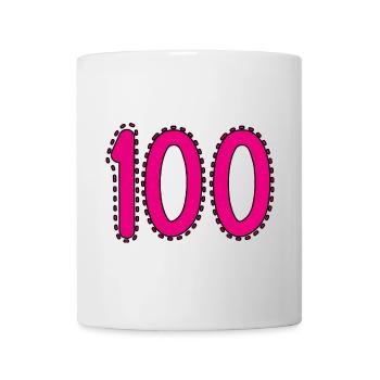 100. 100 JAHRE. 100-JÄHRIGES JUBILÄUM. GEBURTSTAG 100 - Tasse - Weiß - Vorne