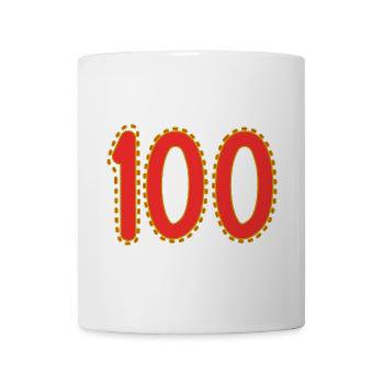 100. 100 JAHRE. 100-JÄHRIGES JUBILÄUM. GEBURTSTAG 100 - Tasse - Weiß - Vorne